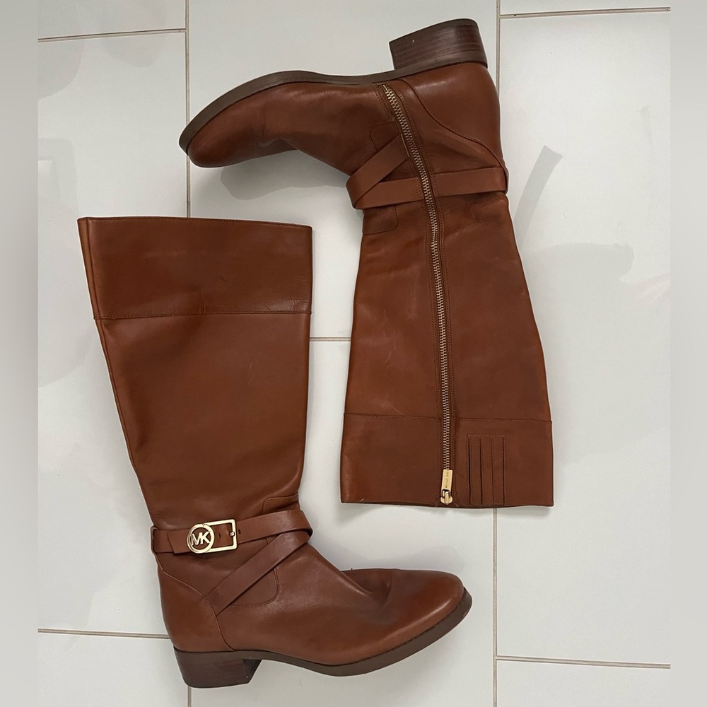 MICHAEL Michael Kors Women’s Rory Hardware Strap Riding Boots
